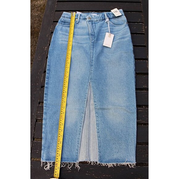 New w/Tags - Good American Crossover Denim Jeans Midi Skirt - WAY OVERSIZED - Picture 8 of 12